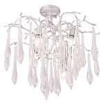 Люстра потолочная с прозрачными стеклянными подвесками в форме капель Droplet Chandelier варинант исполнения - 1 | Loft Concept в Краснодаре