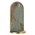 Настенный светильник зеленого цвета с бронзовой рамкой овальной формы с полкой Herbarium  варинант исполнения - 3 | Loft Concept в Краснодаре