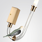 Бра с прозрачной изогнутой трубкой и декоративной фигуркой птицы Ganthea варинант исполнения - 4 | Loft Concept в Краснодаре