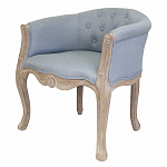 Кресло низкое в стиле прованс Louis French Armchair light blue flax варинант исполнения - 3 | Loft Concept в Краснодаре