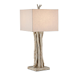 Настольная лампа с каркасом в виде веток деревьев с абажуром из ткани Natural Driftwood варинант исполнения - 1 | Loft Concept в Краснодаре