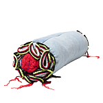 Подушка из джинсовой одежды и вязания Heart&Brain 2 варинант исполнения - 2 | Loft Concept в Краснодаре