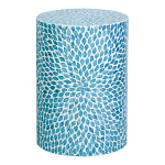 Столик с инкрустацией с перламутровым узором Flower Blue варинант исполнения - 1 | Loft Concept в Краснодаре