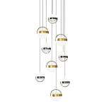 Люстра каскадная с 9-ю подвесами бронза и никель Peggy Futura lamp варинант исполнения - 1 | Loft Concept в Краснодаре