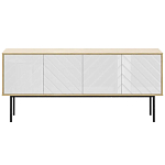 Длинная тумба с зеркальным декором Serena варинант исполнения - 8 | Loft Concept в Краснодаре