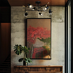 Потолочный светильник с конусообразными плафонами с контрастным сочетанием бронзы и глубоким черным цветом Aurika варинант исполнения - 4 | Loft Concept в Краснодаре