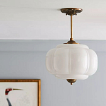 Подвесной светильник с абажуром из молочного стекла Vintage Charm варинант исполнения - 2 | Loft Concept в Краснодаре