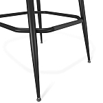 Барный стул со спинкой и подлокотниками на 4-х металлических ножках Douglas Rhombus Синий Велюр варинант исполнения - 4 | Loft Concept в Краснодаре