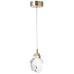 Подвесной светильник с хрустальным плафоном Esme Crystal Brass Hanging lamp варинант исполнения - 2 | Loft Concept в Краснодаре