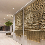 Панно на стену плетеное Макраме бежевый цвет  варинант исполнения - 8 | Loft Concept в Краснодаре