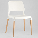 Пластиковый стул на ножках из массива бука Ferret White варинант исполнения - 2 | Loft Concept в Краснодаре