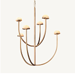 Люстрас 6-ю мраморными плафонами в форме купола Light Warm Light варинант исполнения - 5 | Loft Concept в Краснодаре