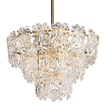 Люстра многоярусная с объемными прозрачными цветами Hanging Flowers варинант исполнения - 1 | Loft Concept в Краснодаре