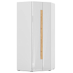 Шкаф угловой с белым глянцевым фасадом Grace of Furniture варинант исполнения - 1 | Loft Concept в Краснодаре