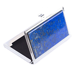 Визитница карманная металлическая с накладкой из натурального камня Лазурит Stone Business Card Holders  варинант исполнения - 2 | Loft Concept в Краснодаре