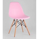 Пластиковый стул на ножках из массива бука Eames Pink варинант исполнения - 1 | Loft Concept в Краснодаре