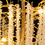 Люстра многоярусная с каркасом из металла и прозрачными подвесками FAIRYTREE Light варинант исполнения - 5 | Loft Concept в Краснодаре