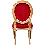 Стул из натурального бука красное с цветным принтом Impressionism in Color варинант исполнения - 2 | Loft Concept в Краснодаре