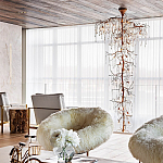 Люстра большая с прозрачными подвесками в форме капель Droplet Chandelier варинант исполнения - 1 | Loft Concept в Краснодаре