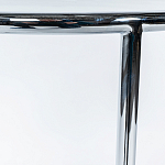 Приставной столик на серебристом основании с столешницей из стекла Noir варинант исполнения - 3 | Loft Concept в Краснодаре