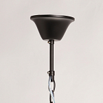 Люстра круглая из матового черного металла с подвесками из прозрачных стеклянных трубок Noir Tubes варинант исполнения - 11 | Loft Concept в Краснодаре