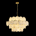 Люстра четырехъярусная с подвесками в форме дисков Cryptocrystalline Stone варинант исполнения - 4 | Loft Concept в Краснодаре