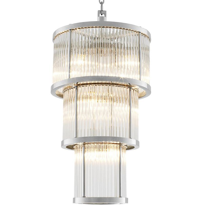 Люстра Chandelier Avery Nickel Никель Прозрачное Стекло в Краснодаре | Loft Concept 