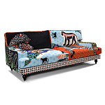 Диван с цветным принтом Qalakabusha Sofa варинант исполнения - 2 | Loft Concept в Краснодаре