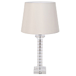 Настольная лампа с кремовым абажуром на фактурном стеклянном основании Source варинант исполнения - 1 | Loft Concept в Краснодаре