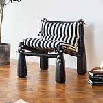 Кресло черно-белое со съемными подушками Celebrity варинант исполнения - 1 | Loft Concept в Краснодаре