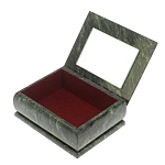 Шкатулка с зеркалом из натурального камня змеевик Stone Casket варинант исполнения - 4 | Loft Concept в Краснодаре