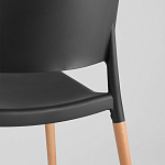 Пластиковый стул на ножках из массива бука Ferret Black 4 шт варинант исполнения - 6 | Loft Concept в Краснодаре