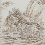 Обои ручная роспись A Thousand Li of Rivers and Mountains Special Colourway on Bleached White dyed silk 2 варинант исполнения - 2 | Loft Concept в Краснодаре