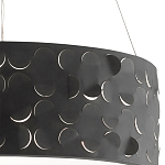Люстра в форме цилиндра с чёрным фактурным абажуром Round Necklines варинант исполнения - 1 | Loft Concept в Краснодаре