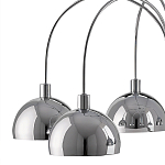 Люстра круглая серебряная с 6-ю плафонами в форме куполов Silver Domes варинант исполнения - 1 | Loft Concept в Краснодаре