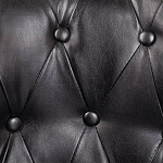 Кресло кожаное с мягкими подлокотниками на 4-х деревянных ножках Logan Leather Armchair black варинант исполнения - 5 | Loft Concept в Краснодаре