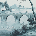 Обои ручная роспись Views of Italy Mare Verde варинант исполнения - 2 | Loft Concept в Краснодаре