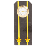 Часы подарочные настольные в виде погона ВМФ из натурального камня Змеевик Military Clock варинант исполнения - 4 | Loft Concept в Краснодаре