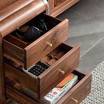 Стол рабочий округлой формы с 3-мя ящиками  Working Moonnut Table варинант исполнения - 5 | Loft Concept в Краснодаре