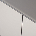 Тумба под телевизор со стеклянной столешницей и с выдвижными ящиками Minimalist Accent варинант исполнения - 3 | Loft Concept в Краснодаре