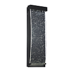 Настенный фонарь уличный прямоугольный черного цвета со стеклом с пузырьками Eurofase варинант исполнения - 2 | Loft Concept в Краснодаре