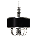 Люстра подвесная круглая с черным абажуром и чашей крепления в форме многогранника Natural Concepts варинант исполнения - 1 | Loft Concept в Краснодаре