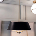 Подвесной светильник с конусовидным металлическим абажуром черного цвета Kichler варинант исполнения - 11 | Loft Concept в Краснодаре