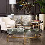 Столик журнальный серебристый с круглой столешницей Showing Refinement варинант исполнения - 3 | Loft Concept в Краснодаре