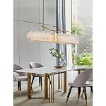 Люстра прямоугольная из фактурного стекла Chandelier Beam варинант исполнения - 4 | Loft Concept в Краснодаре