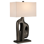 Настольная лампа с прямоугольным тканевым абажуром на фигурном каркасе Brutilist  варинант исполнения - 2 | Loft Concept в Краснодаре