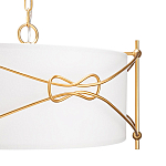 Люстра в форме цилиндра с белым тканевым абажуром Simple Knot варинант исполнения - 2 | Loft Concept в Краснодаре