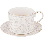 Чайный сервиз из фарфора с цветочным принтом на 6 персон 14 предметов Floral Charm варинант исполнения - 1 | Loft Concept в Краснодаре