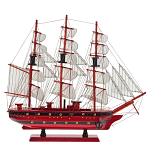 Декоративная модель деревянного красного парусника в подарочной упаковке With The low варинант исполнения - 1 | Loft Concept в Краснодаре