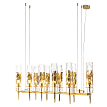 Люстра подвесная прямоугольная с 10-ю цилиндрическими плафонами LIAISON варинант исполнения - 2 | Loft Concept в Краснодаре